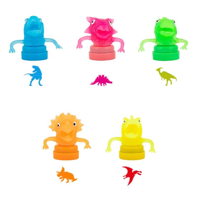 Dino-Figur Stempel selbstfärbend 5fach sortiert