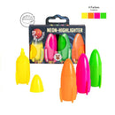 Neon-Highlighter 4er-Set Textmarker Trendhaus