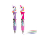 LED-Mehrfarbkuli mit Einhorn-Topper, 2-fach sortiert Stifte Trendhaus