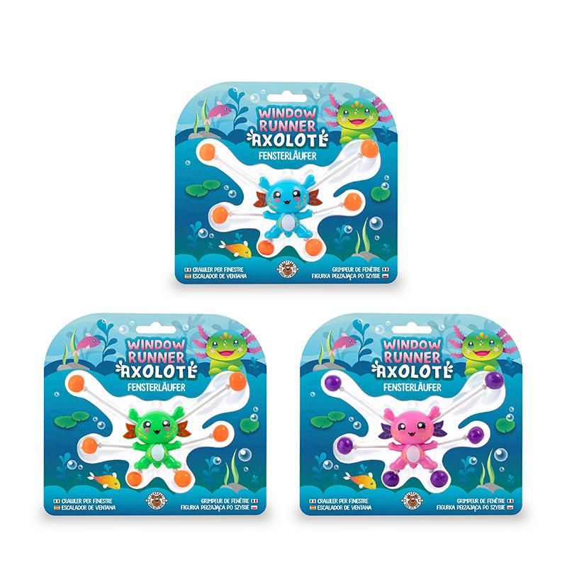 Fensterläufer Axolotl, 3-fach sortiert