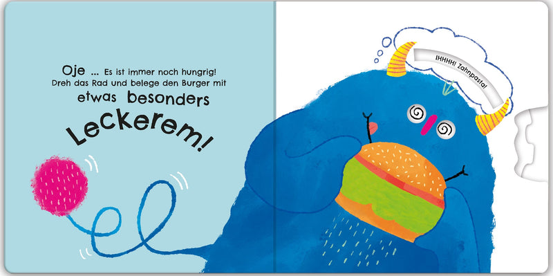 Dreh-das-Rad-Buch: Füttere dein Monster