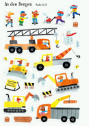 Meine Baustellen-Stickerwelt: Bagger, Kräne, Traktoren, Laster Stickerbuch Usborne