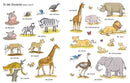 Malen und Stickern: Welt der Tiere Stickerbuch Usborne