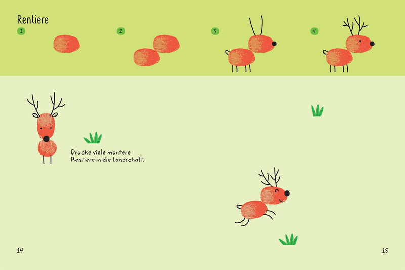 Usborne Minis - Fingerstempeln: Weihnachten