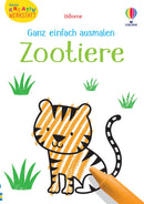 Kleine Kreativ-Werkstatt - Ganz einfach ausmalen: Zootiere Buch Usborne