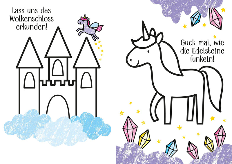 Kleine Kreativ-Werkstatt - Ganz einfach ausmalen: Einhörner