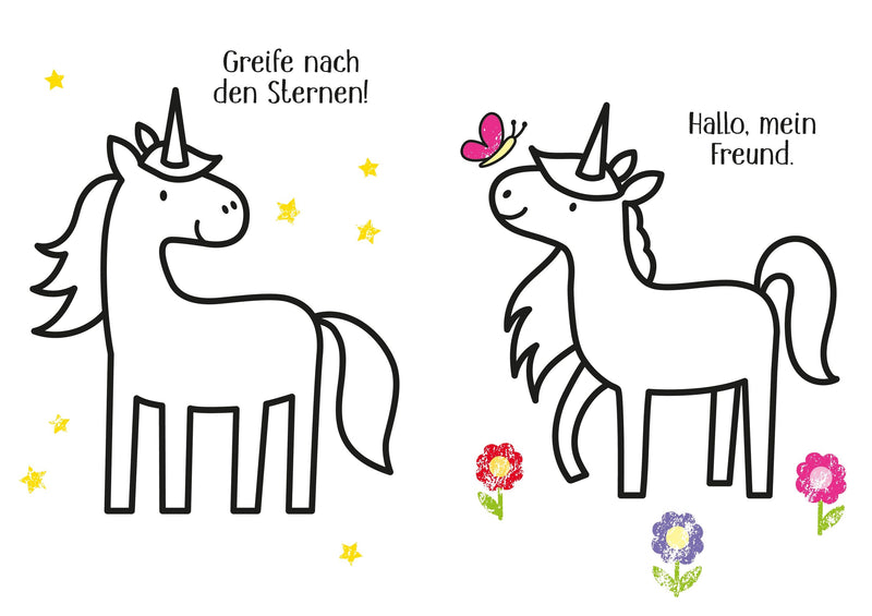 Kleine Kreativ-Werkstatt - Ganz einfach ausmalen: Einhörner