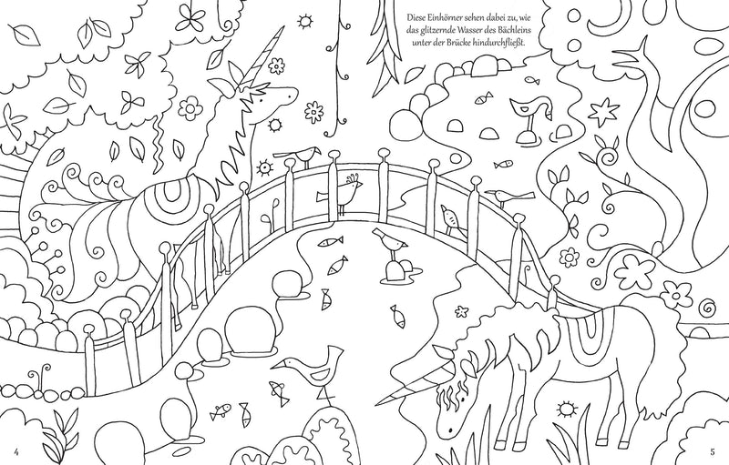 Mein Malbuch: Im Einhornland