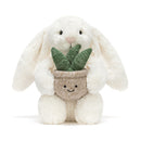 Cream Bunny mit Pflanze Kuscheltier Jellycat