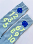 Tennissocken 1-2-3 powder blue neon Socken Loones