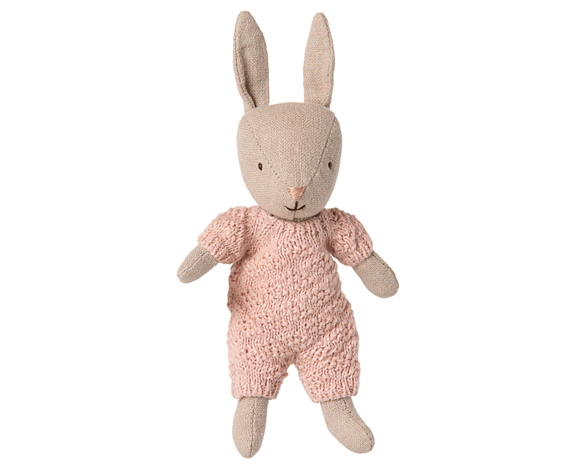 Kaninchen, Mikro - Sand - Rose Strickanzug