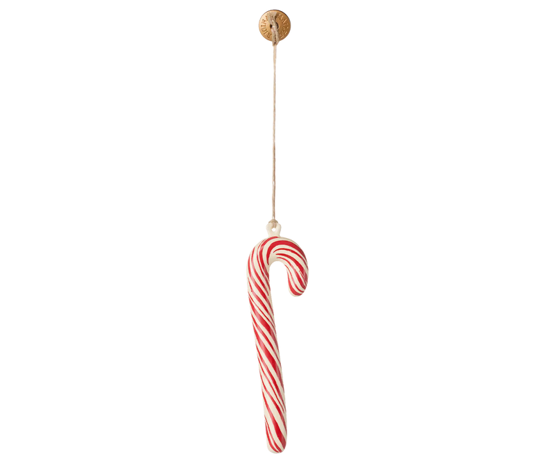 Metall Ornament, Zuckerstange, Groß -Gestreift