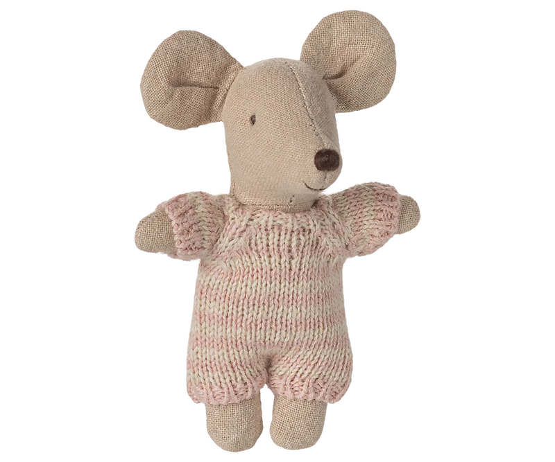 Babymaus in Tragetasche - Rose