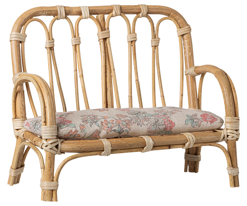 Rattan-Couch, Groß - Natur
