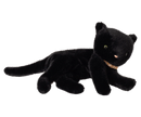 Schlafende Kätzchen Plüsch, Medium - Schwarz