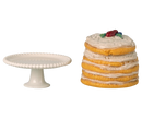Partykuchen und Kuchenplatte, Maus – Off Weiß Mäusewelt Maileg