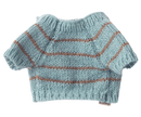 Welpenzubehör, Klein, Gestrickter Pullover – Dusty Blau Kuscheltier Maileg