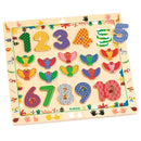 Holzpuzzle: Zahlen 1 - 10 Puzzle Djeco