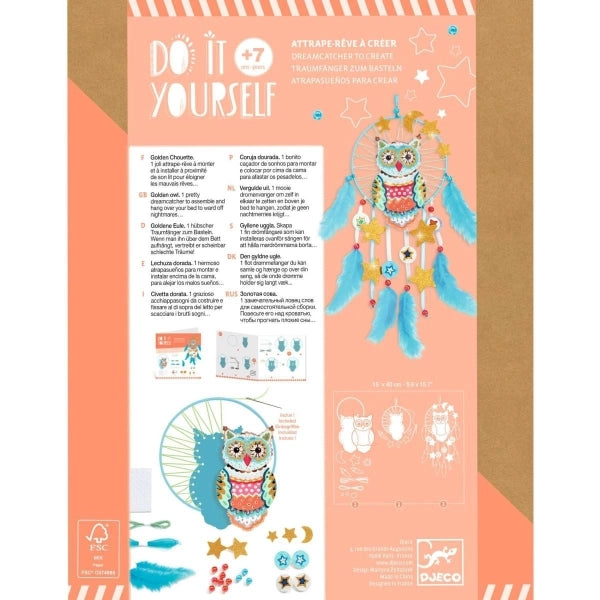 Do it yourself: Traumfänger zum Basteln: Goldene Eule