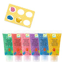 Fingerfarben: 6 Tuben Glitzer Fingerfarbe Djeco