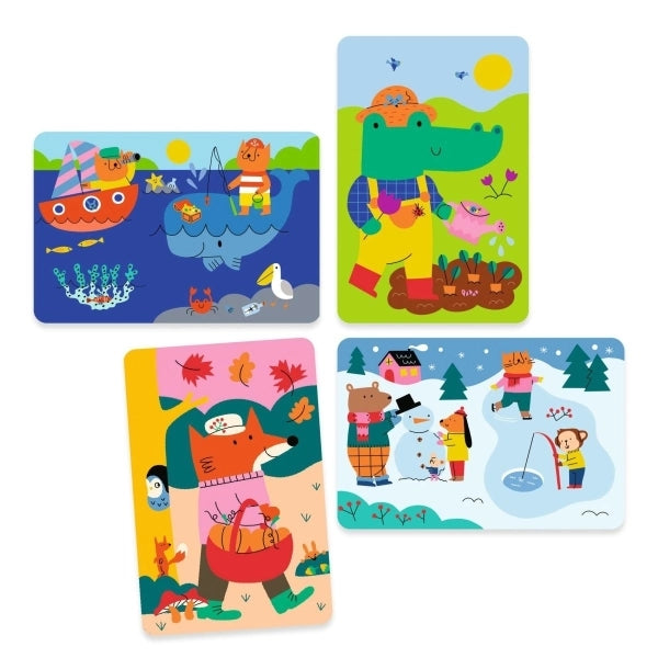 Wassermalen: 4 Jahreszeiten