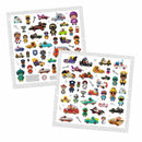 160 Glitzer-Sticker: lustige Autos Sticker Djeco