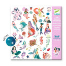 160 Glitzer-Sticker: Meerjungfrauen Sticker Djeco