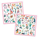160 Glitzer-Sticker: Meerjungfrauen Sticker Djeco
