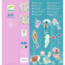 160 Glitzer-Sticker: Meerjungfrauen Sticker Djeco