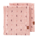 Einschlag- und Mulltücher 70x60 cm 2 Stück Seepferdchen