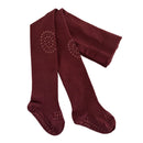 Krabbel-Strumpfhose Merinowolle - Weinrot