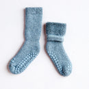 Stoppersocken Bio-Frottee-Baumwolle - Dunkelgrau Melange