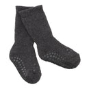 Stoppersocken Bio-Frottee-Baumwolle - Dunkelgrau Melange