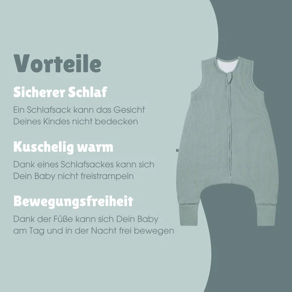 Schlafsack mit Umschlag-Fuß 2.5 TOG Essential Mint