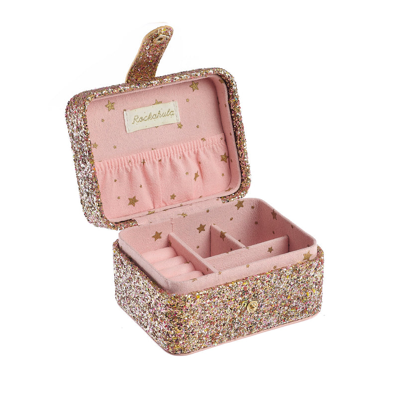 Konfetti-Glitzer-Gold-Schmuckkästchen