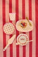 Kleiner Runder Kuchenteller - Rot - Favorite Hearts Print Teller Rice