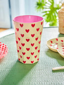 Latte-Becher Crème - Darling Hearts Print Becher Rice