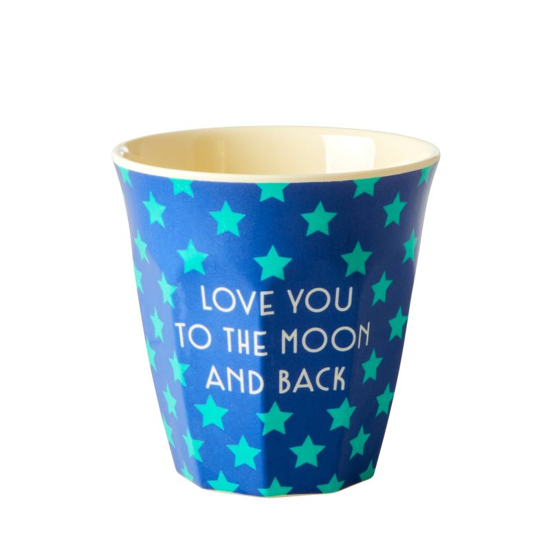 Kleiner Becher - Love you to the moon and back Blau