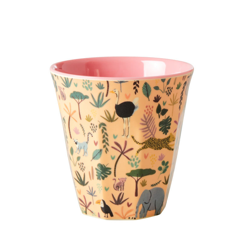 Kleiner Becher -Jungle AOP Peach