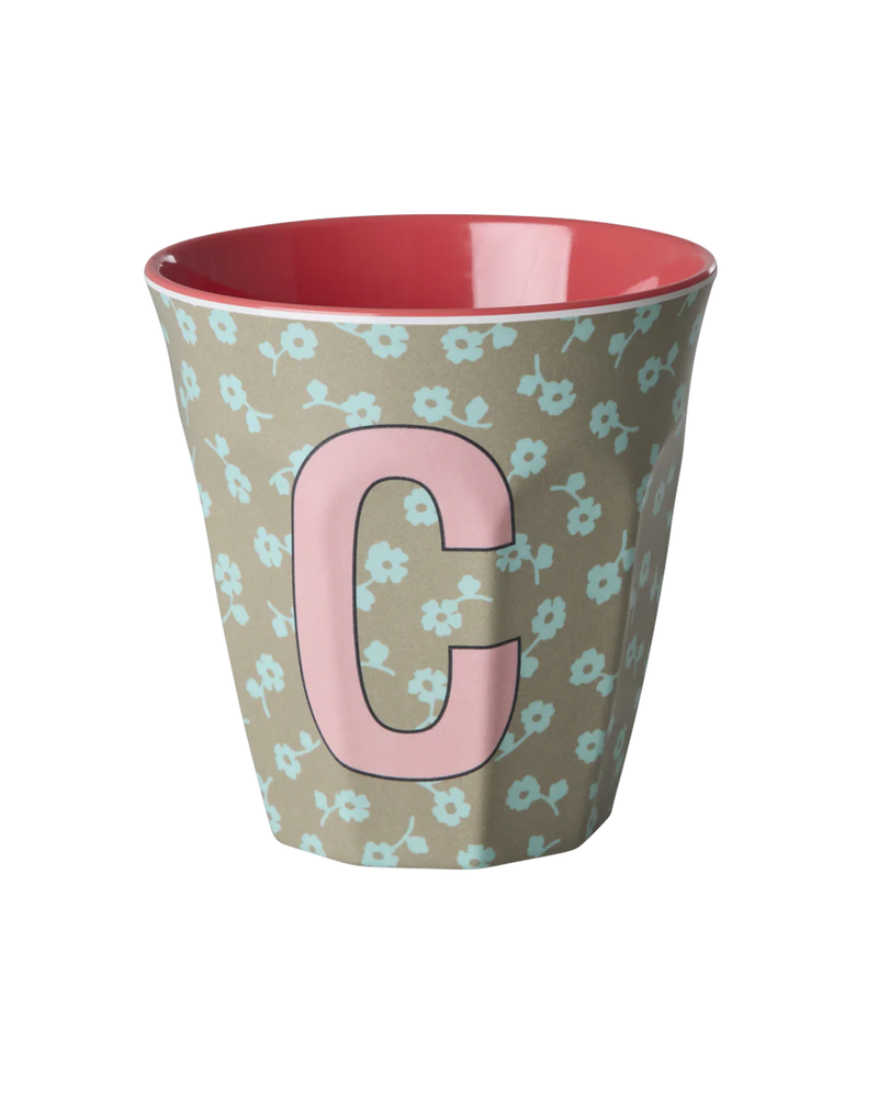 Großer Becher - Buchstabe L  Dunkles Sand Flowers