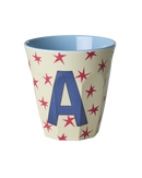Großer Becher - Buchstabe A Crème Stars