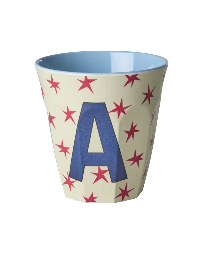 Großer Becher - Buchstabe A Crème Stars