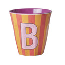 Großer Becher - Buchstabe B Stripes