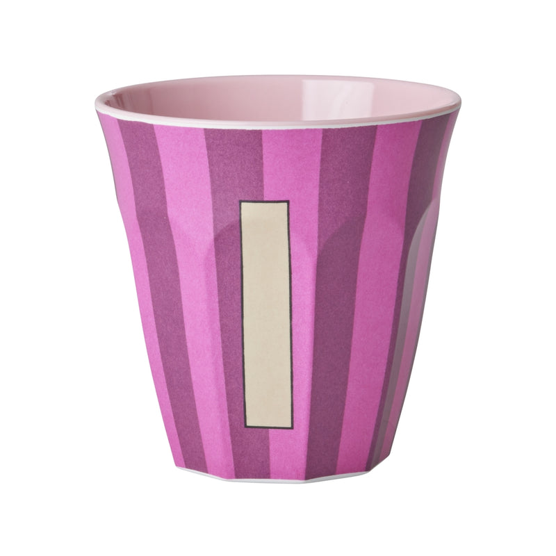 Großer Becher - Buchstabe I Stripes