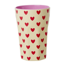 Latte-Becher Crème - Darling Hearts Print Becher Rice