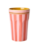 Latte-Becher - Pink - Organic Stripes Print