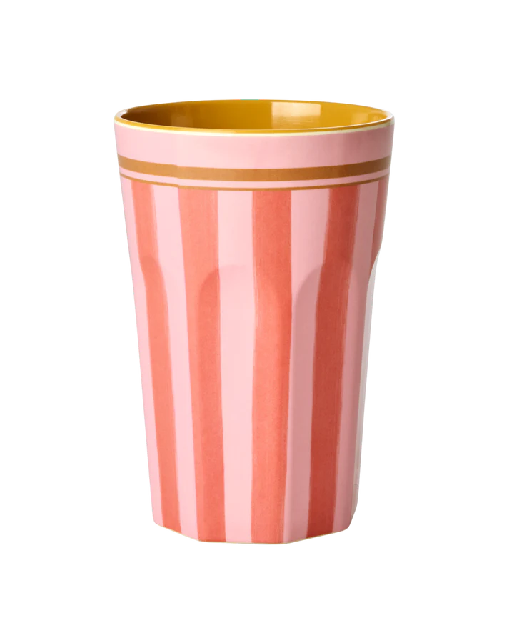 Latte-Becher - Pink - Organic Stripes Print