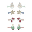 Mini-Haarspangen Weihnachten Santa