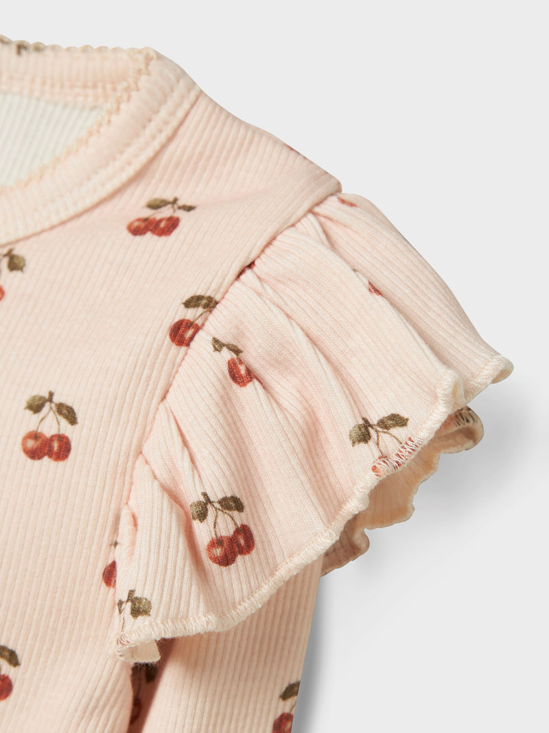 Lil' Atelier Langarmshirt Flavo Eve Silver Peony Kirschen