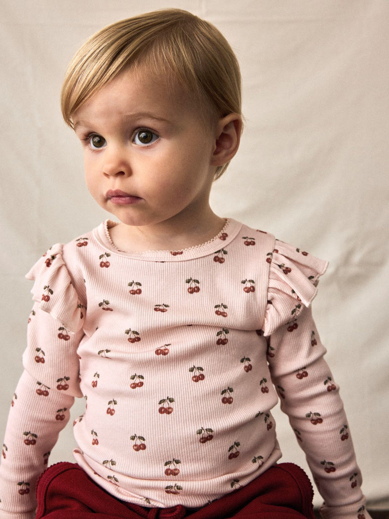 Lil' Atelier Langarmshirt Flavo Eve Silver Peony Kirschen